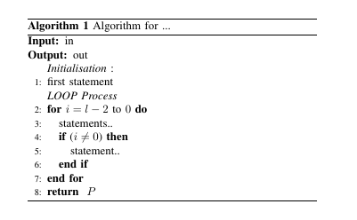 writing algorithm in latex